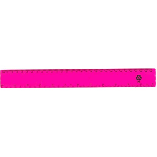 12 /30cm Pink Recycled Plastic Ruler