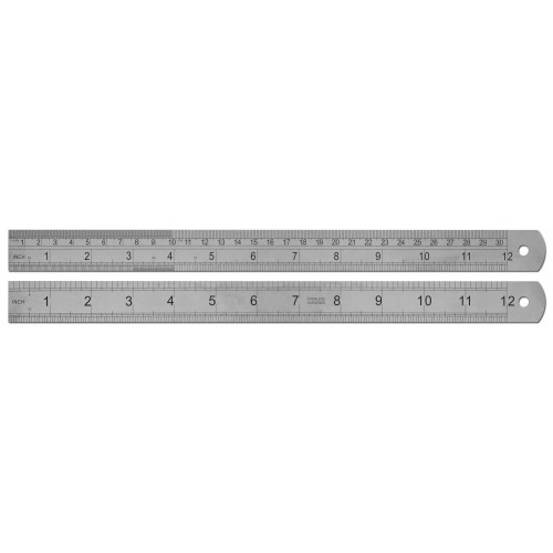 Stainless Steel Ruler - 12 inch